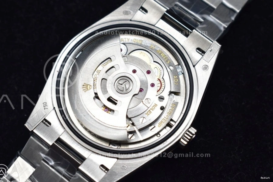 904L 40 Iced Roman Markers On Dial President Steel SS DayDate GMF Bracelet Blue A3255 V2 0123